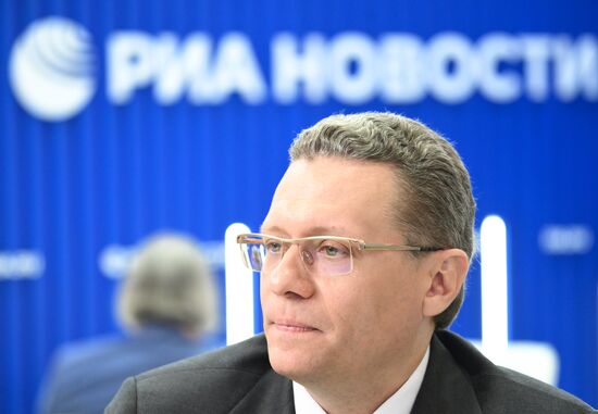 SPIEF-2025. RIA Novosti stand and Sputnik Radio studio