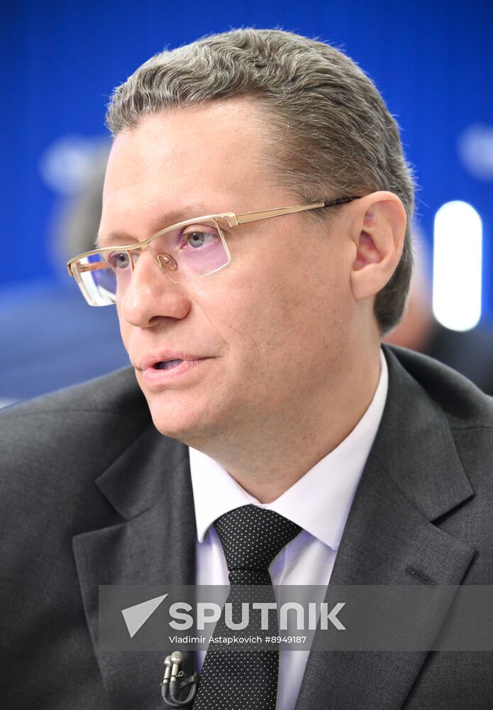 SPIEF-2025. RIA Novosti stand and Sputnik Radio studio