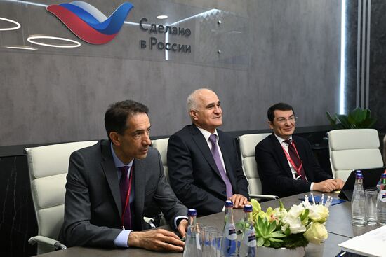 SPIEF-2025. Meeting of REC General Director V. Nikishina and Azerbaijan Deputy Prime Minister S. Mustafayev