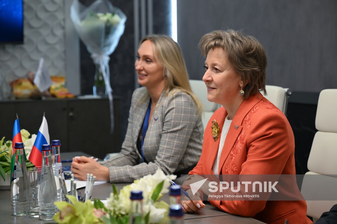 SPIEF-2025. Meeting of REC General Director V. Nikishina and Azerbaijan Deputy Prime Minister S. Mustafayev