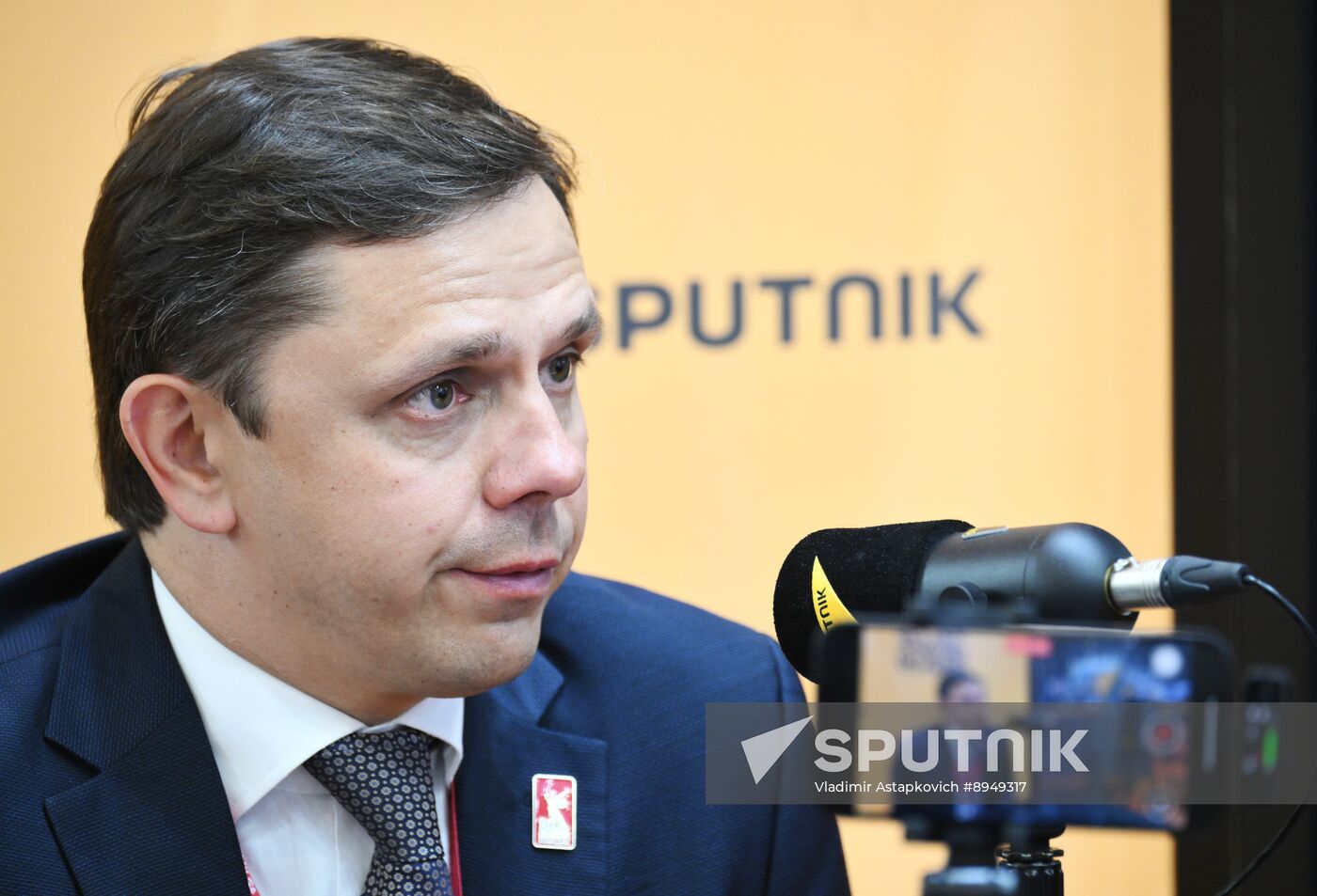 SPIEF-2025. RIA Novosti stand and Sputnik Radio studio