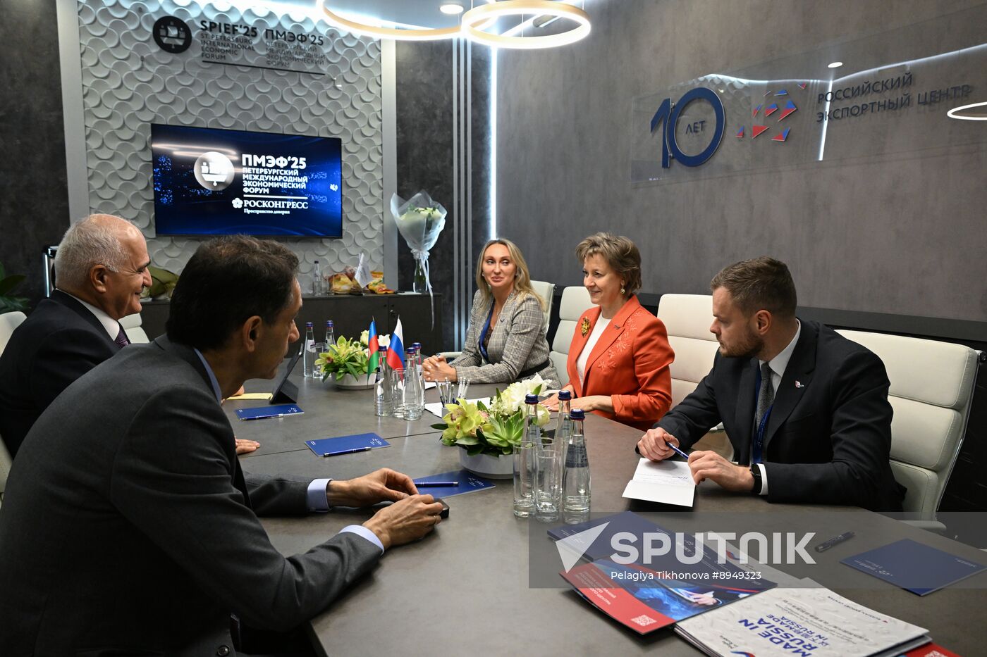 SPIEF-2025. Meeting of REC General Director V. Nikishina and Azerbaijan Deputy Prime Minister S. Mustafayev