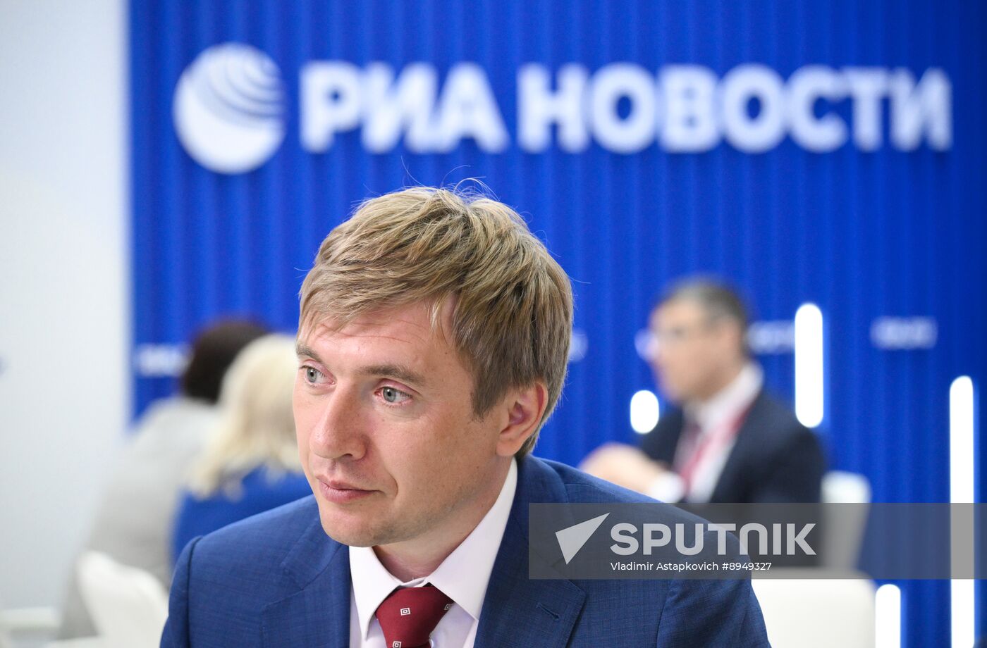 SPIEF-2025. RIA Novosti stand and Sputnik Radio studio