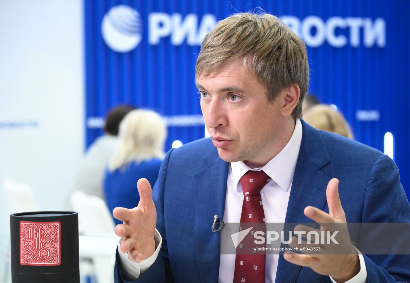 SPIEF-2025. RIA Novosti stand and Sputnik Radio studio