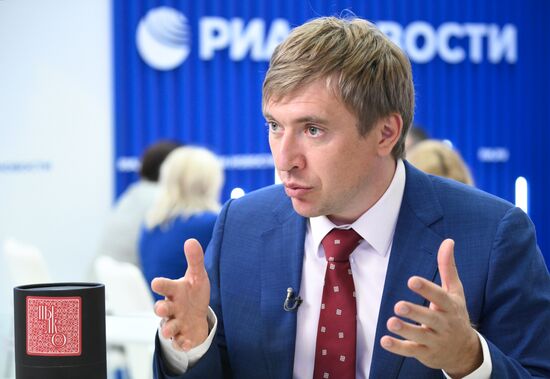 SPIEF-2025. RIA Novosti stand and Sputnik Radio studio