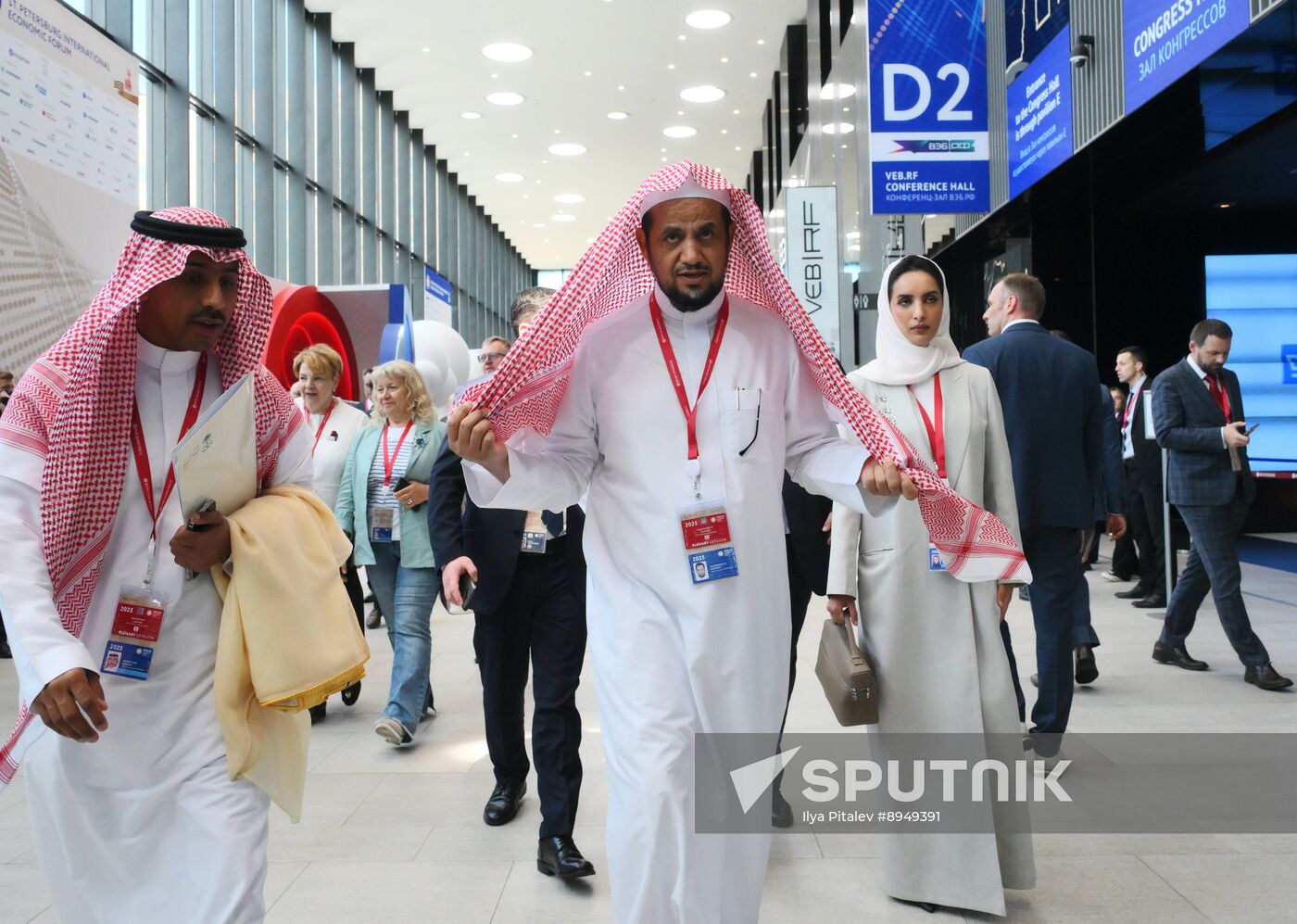 SPIEF-2025. Plenary Session. Guest Arrival