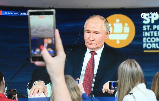 SPIEF-2024. Plenary Session Broadcast