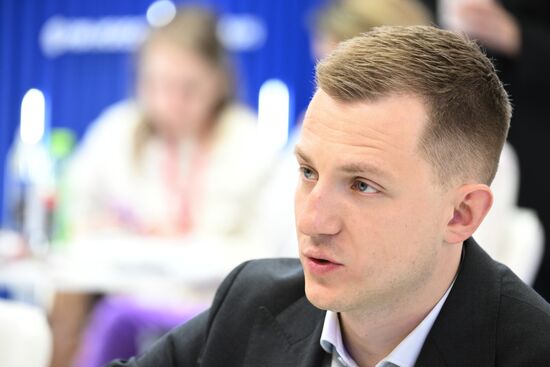 SPIEF-2025. RIA Novosti stand and Sputnik Radio studio
