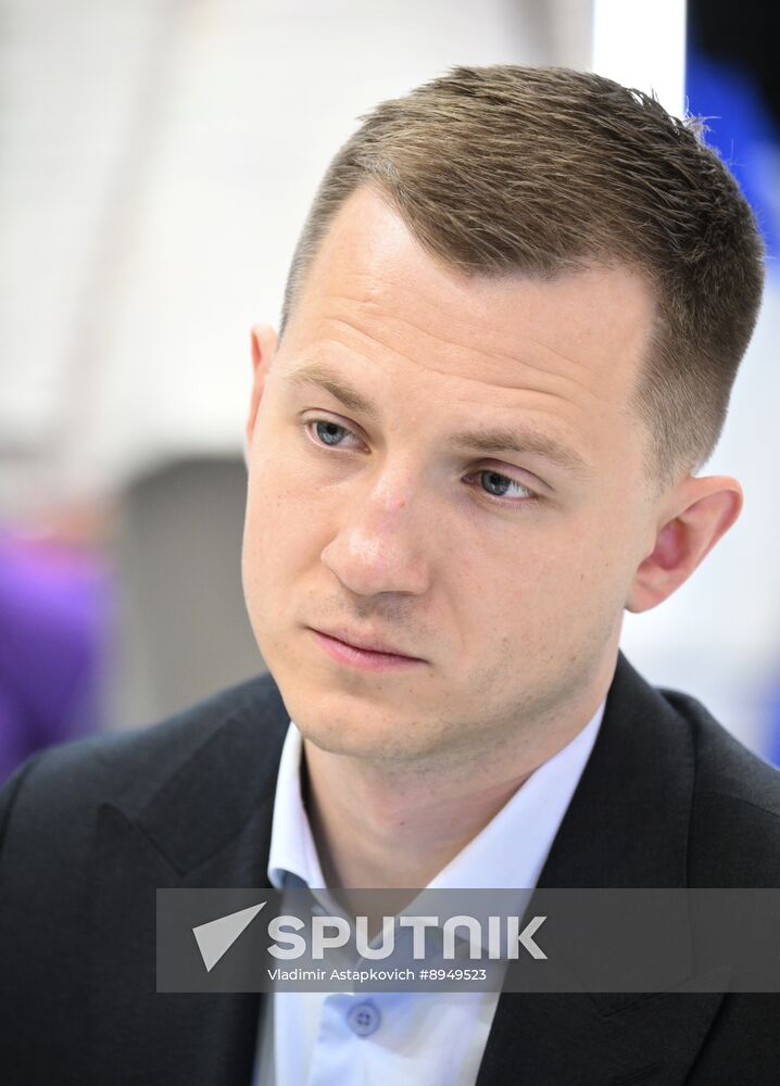 SPIEF-2025. RIA Novosti stand and Sputnik Radio studio