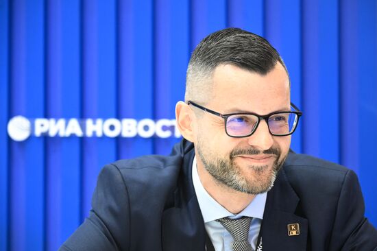 SPIEF-2025. RIA Novosti stand and Sputnik Radio studio