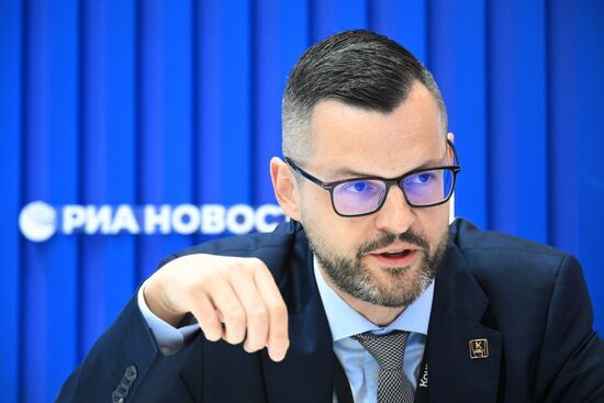 SPIEF-2025. RIA Novosti stand and Sputnik Radio studio