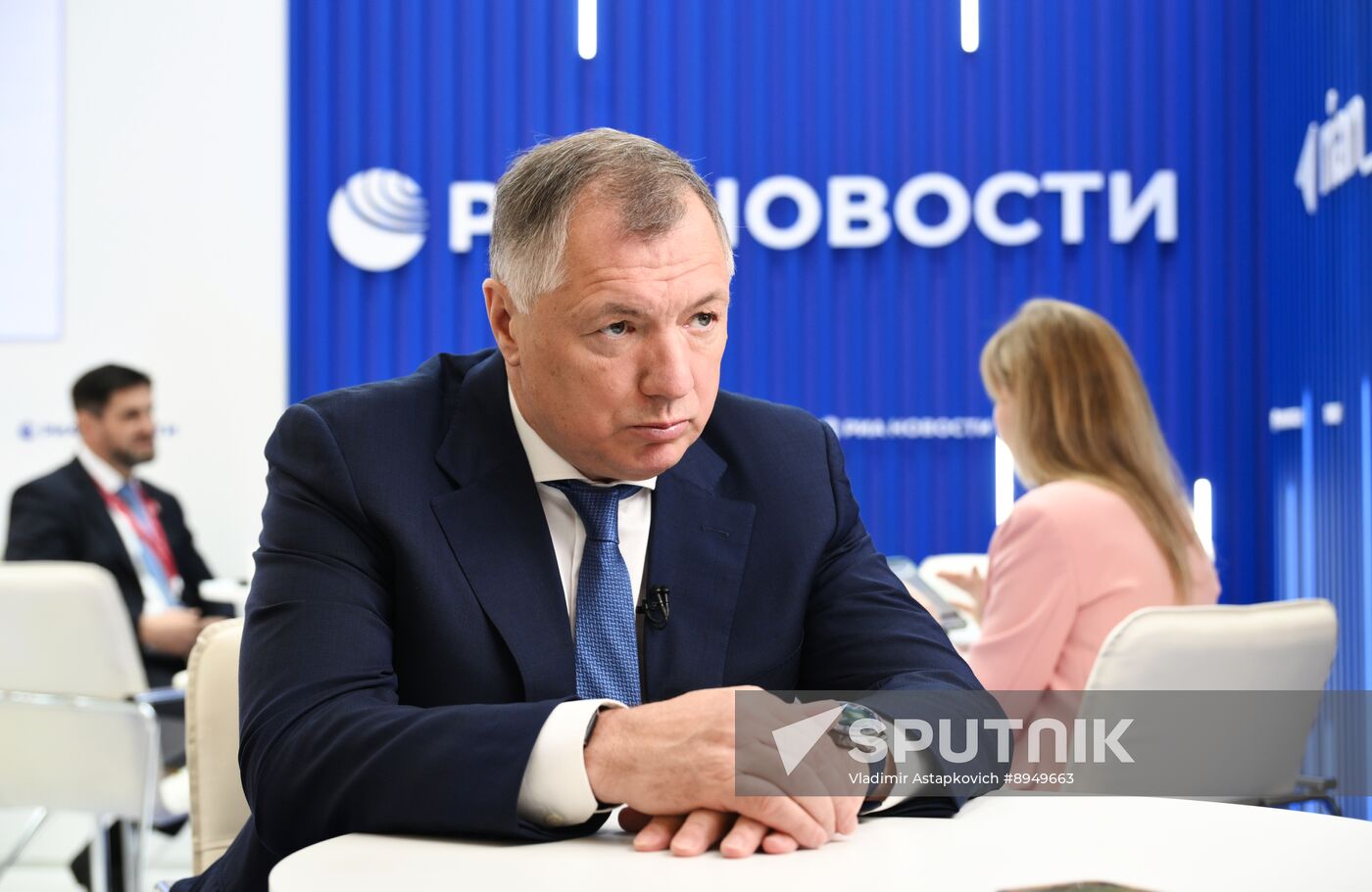 SPIEF-2025. RIA Novosti stand and Sputnik Radio studio
