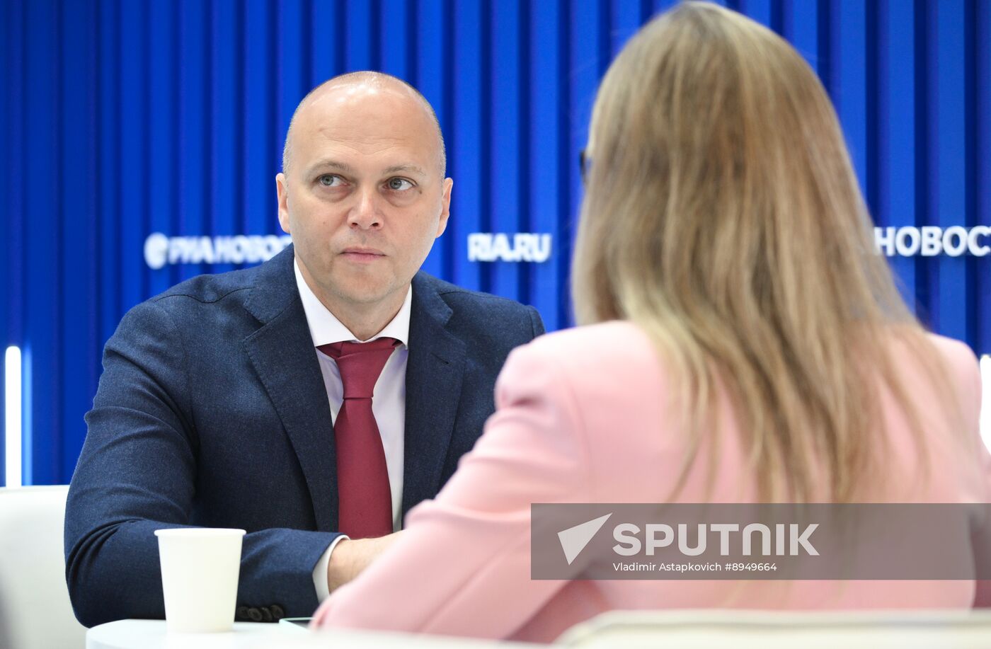 SPIEF-2025. RIA Novosti stand and Sputnik Radio studio