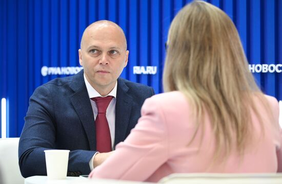 SPIEF-2025. RIA Novosti stand and Sputnik Radio studio
