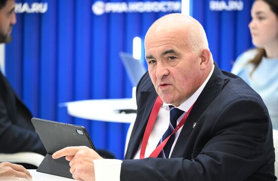 SPIEF-2025. RIA Novosti stand and Sputnik Radio studio
