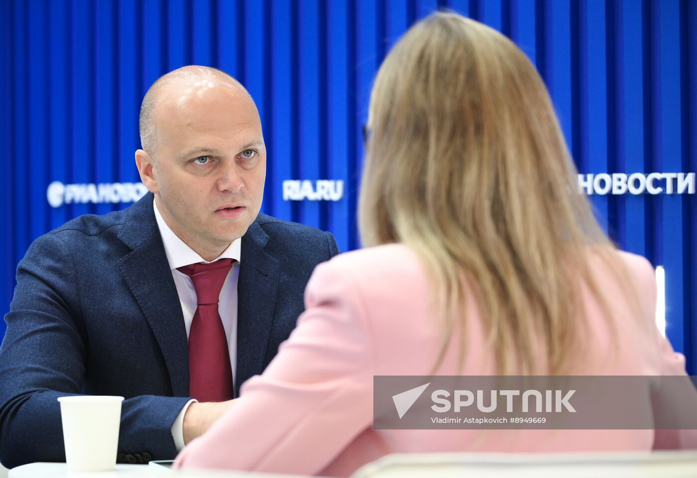 SPIEF-2025. RIA Novosti stand and Sputnik Radio studio
