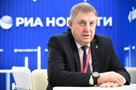 SPIEF-2025. RIA Novosti stand and Sputnik Radio studio