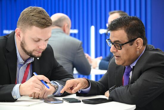 SPIEF-2025. RIA Novosti stand and Sputnik Radio studio