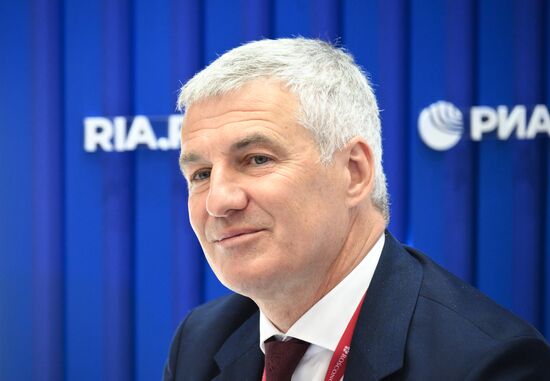 SPIEF-2025. RIA Novosti stand and Sputnik Radio studio