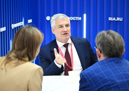 SPIEF-2025. RIA Novosti stand and Sputnik Radio studio