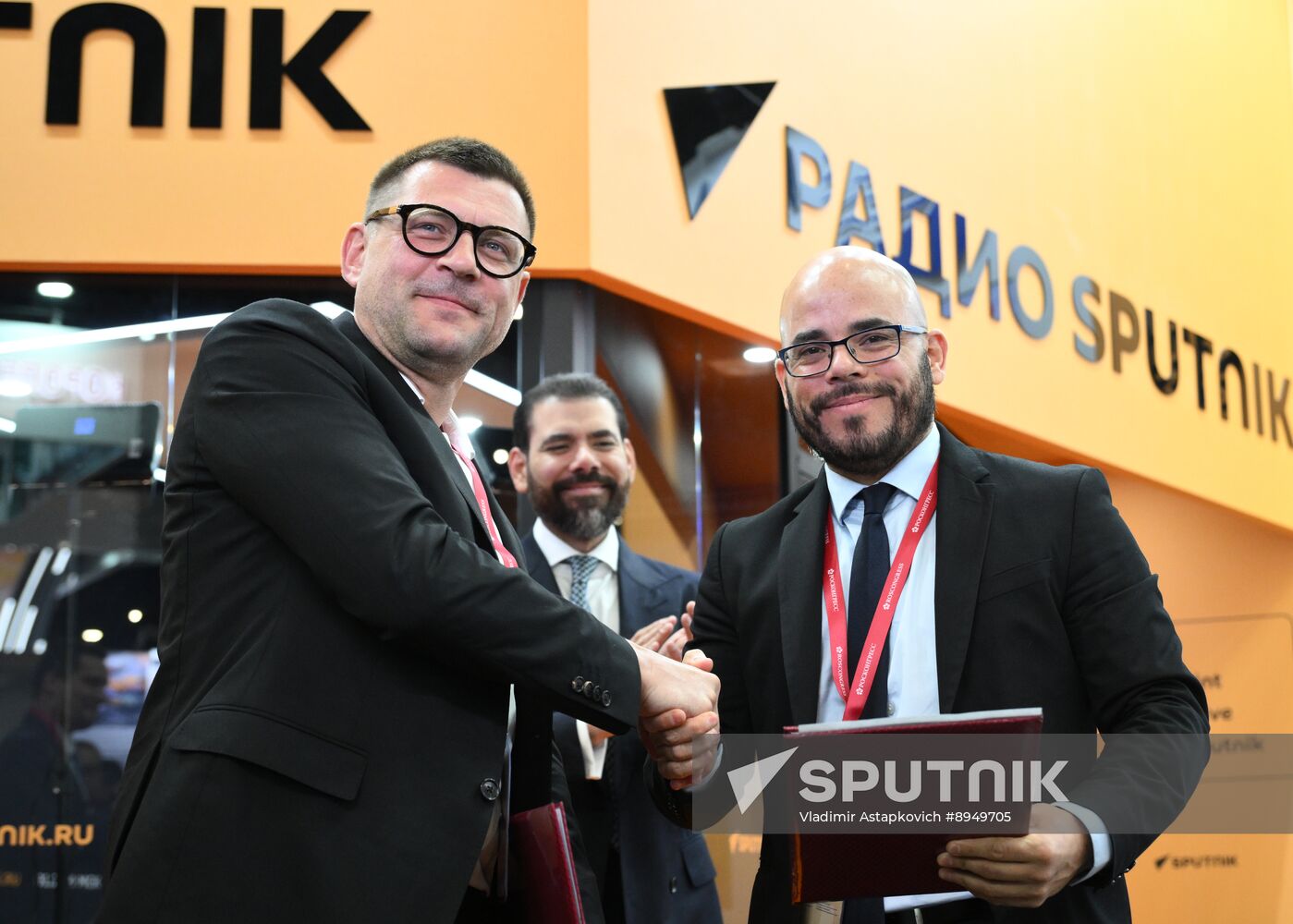SPIEF-2025. RIA Novosti stand and Sputnik Radio studio