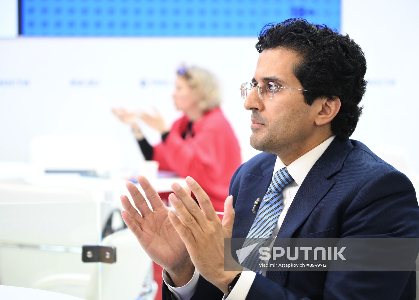 SPIEF-2025. RIA Novosti stand and Sputnik Radio studio