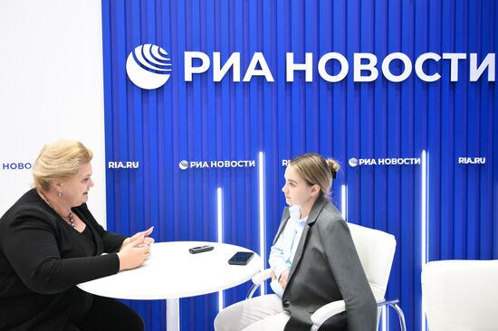 SPIEF-2025. RIA Novosti stand and Sputnik Radio studio