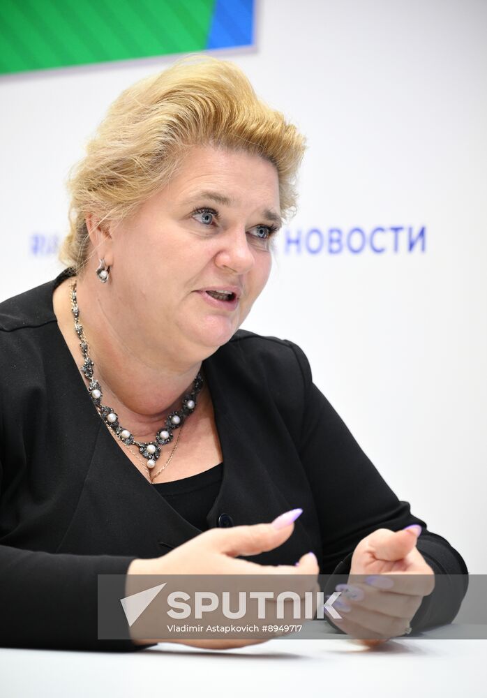 SPIEF-2025. RIA Novosti stand and Sputnik Radio studio