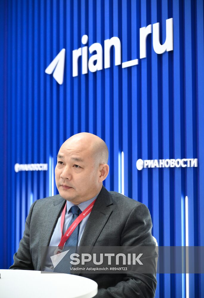 SPIEF-2025. RIA Novosti stand and Sputnik Radio studio