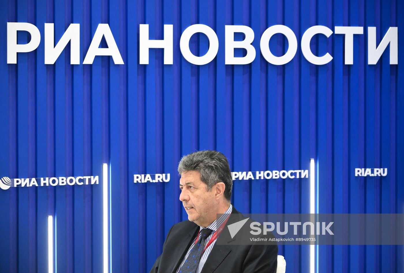 SPIEF-2025. RIA Novosti stand and Sputnik Radio studio