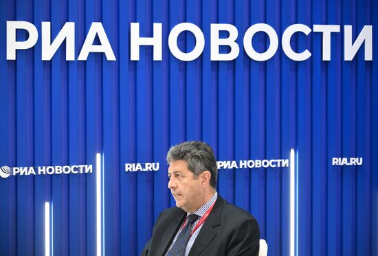 SPIEF-2025. RIA Novosti stand and Sputnik Radio studio