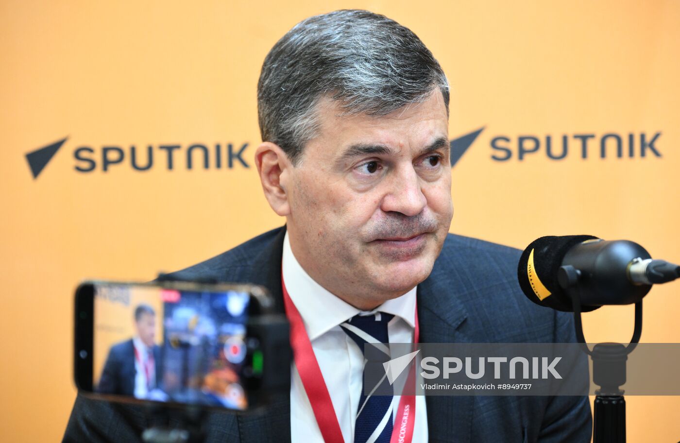 SPIEF-2025. RIA Novosti stand and Sputnik Radio studio