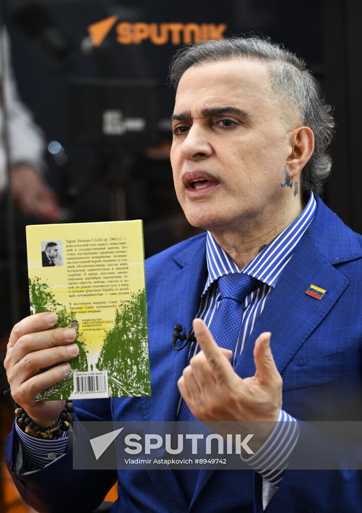 SPIEF-2025. RIA Novosti stand and Sputnik Radio studio