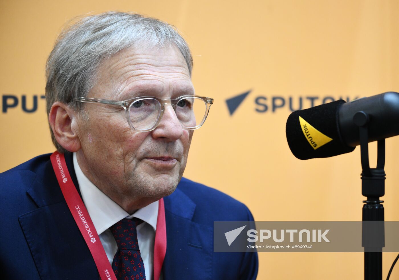 SPIEF-2025. RIA Novosti stand and Sputnik Radio studio
