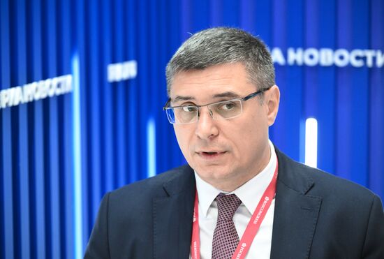 SPIEF-2025. RIA Novosti stand and Sputnik Radio studio