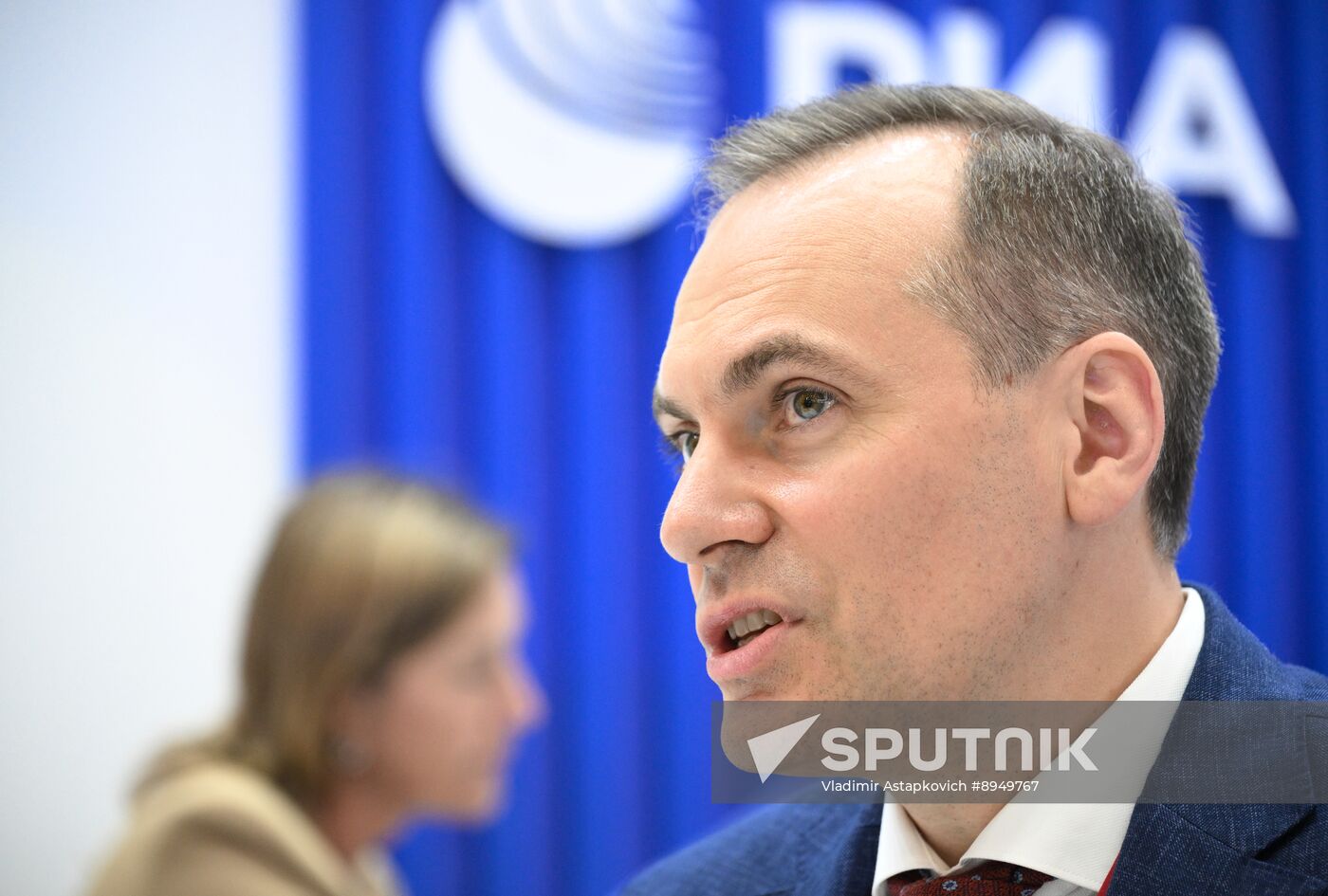 SPIEF-2025. RIA Novosti stand and Sputnik Radio studio