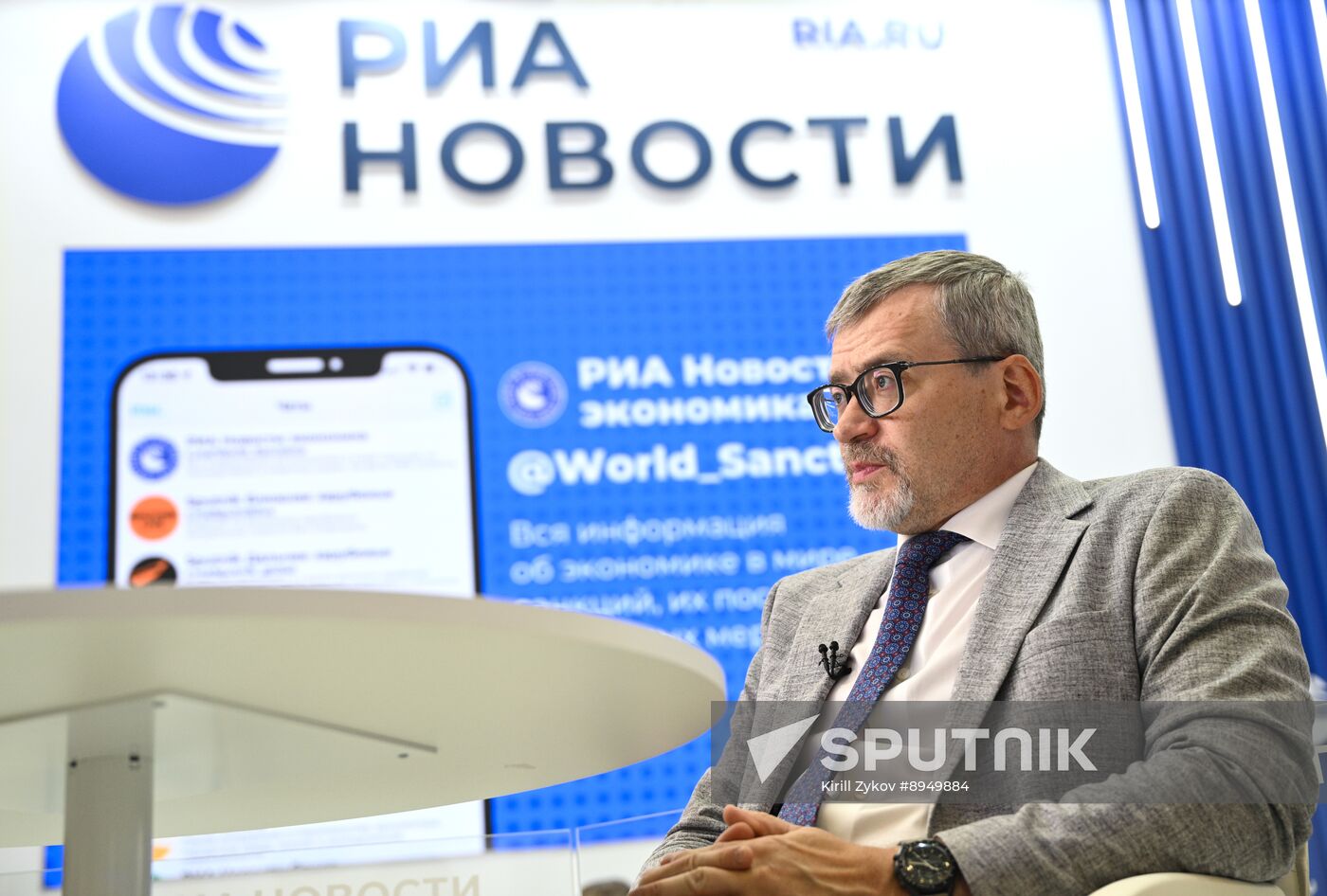 SPIEF-2025. RIA Novosti stand and Sputnik Radio studio