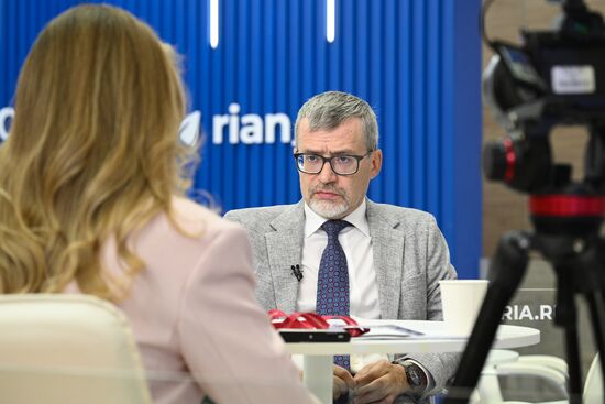 SPIEF-2025. RIA Novosti stand and Sputnik Radio studio