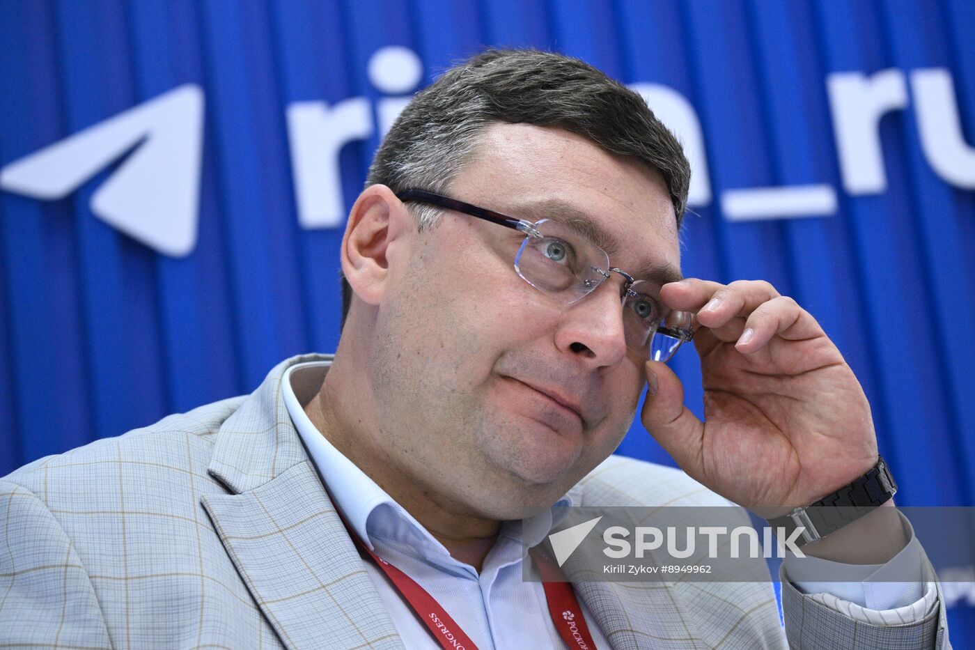 SPIEF-2025. RIA Novosti stand and Sputnik Radio studio