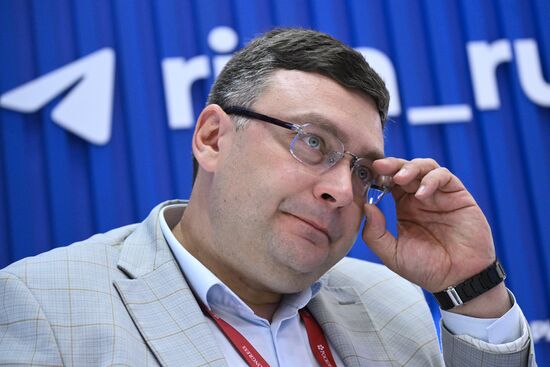 SPIEF-2025. RIA Novosti stand and Sputnik Radio studio