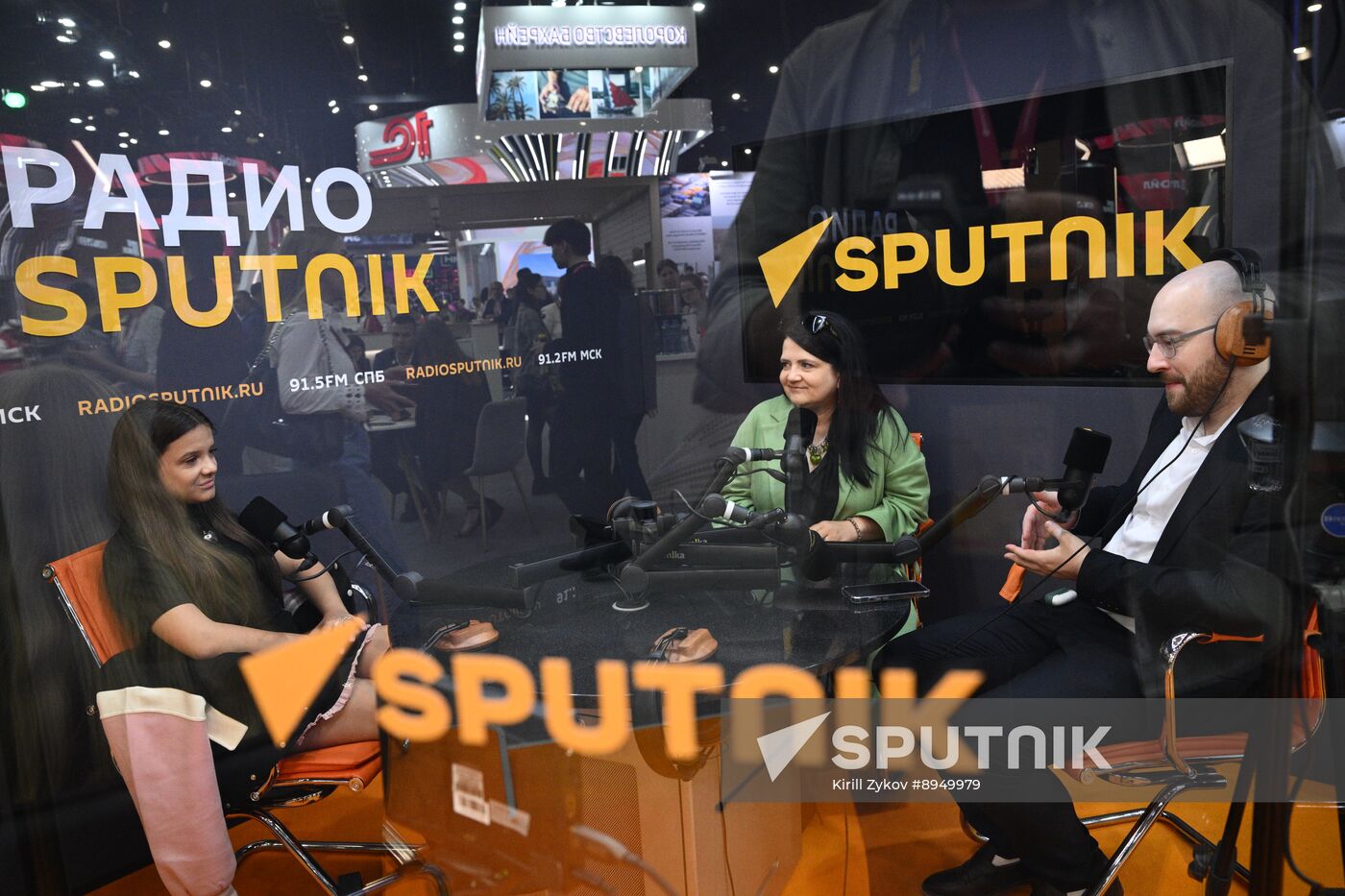 SPIEF-2025. RIA Novosti stand and Sputnik Radio studio