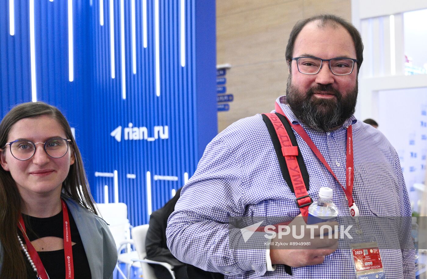 SPIEF-2025. RIA Novosti stand and Sputnik Radio studio