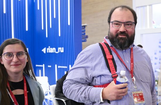 SPIEF-2025. RIA Novosti stand and Sputnik Radio studio