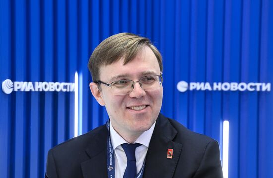 SPIEF-2025. RIA Novosti stand and Sputnik Radio studio