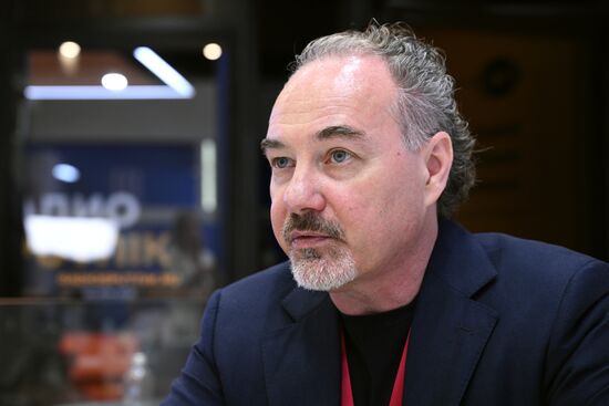 SPIEF-2025. RIA Novosti stand and Sputnik Radio studio