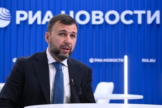 SPIEF-2025. RIA Novosti stand and Sputnik Radio studio