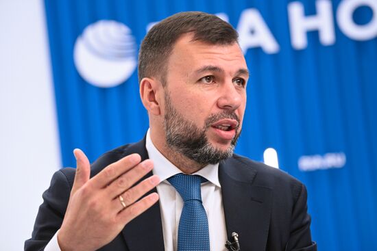 SPIEF-2025. RIA Novosti stand and Sputnik Radio studio