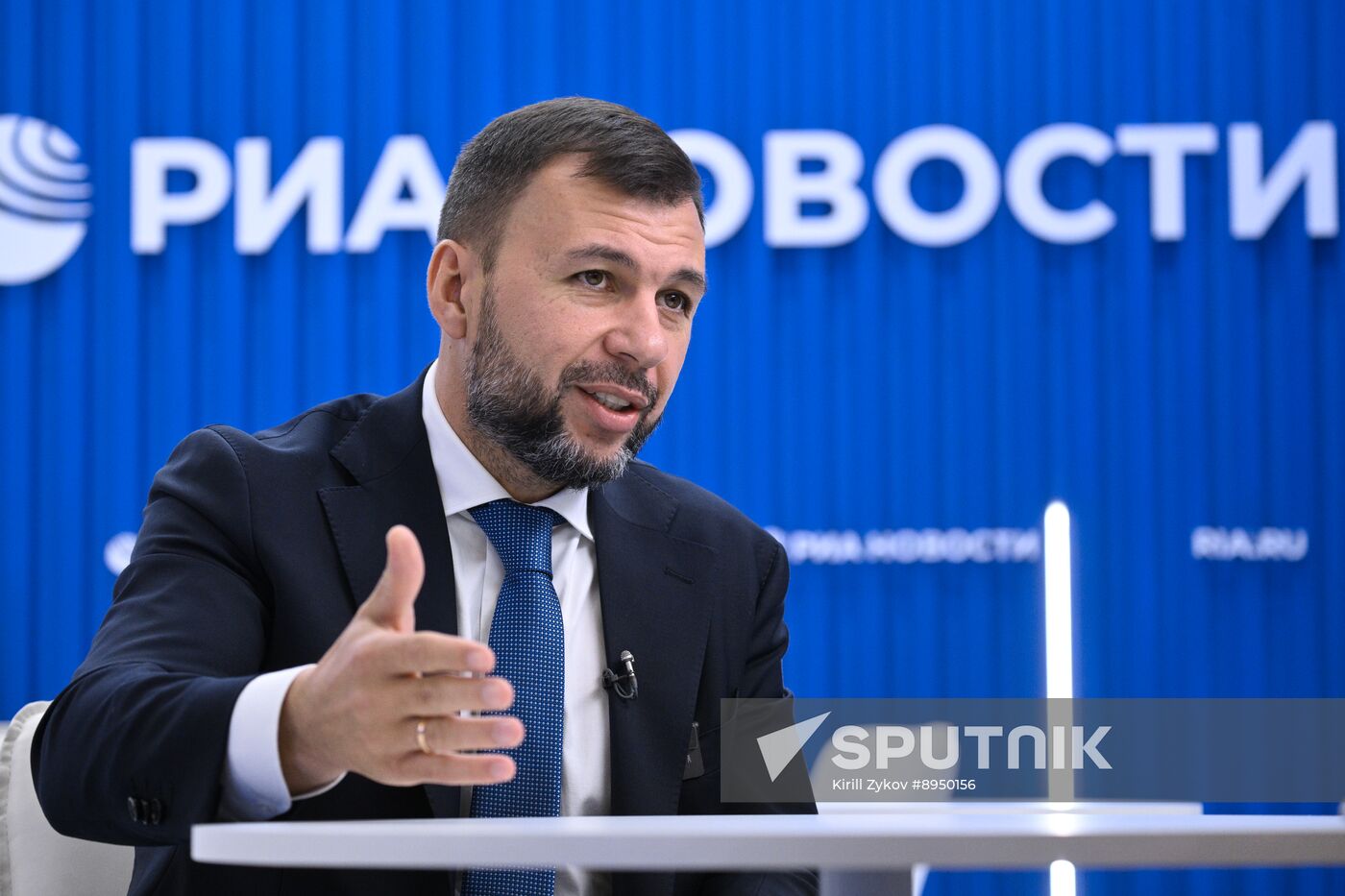 SPIEF-2025. RIA Novosti stand and Sputnik Radio studio