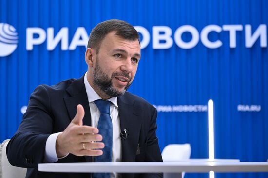 SPIEF-2025. RIA Novosti stand and Sputnik Radio studio