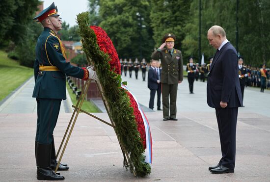Russia Putin WWII Memory and Sorrow Day